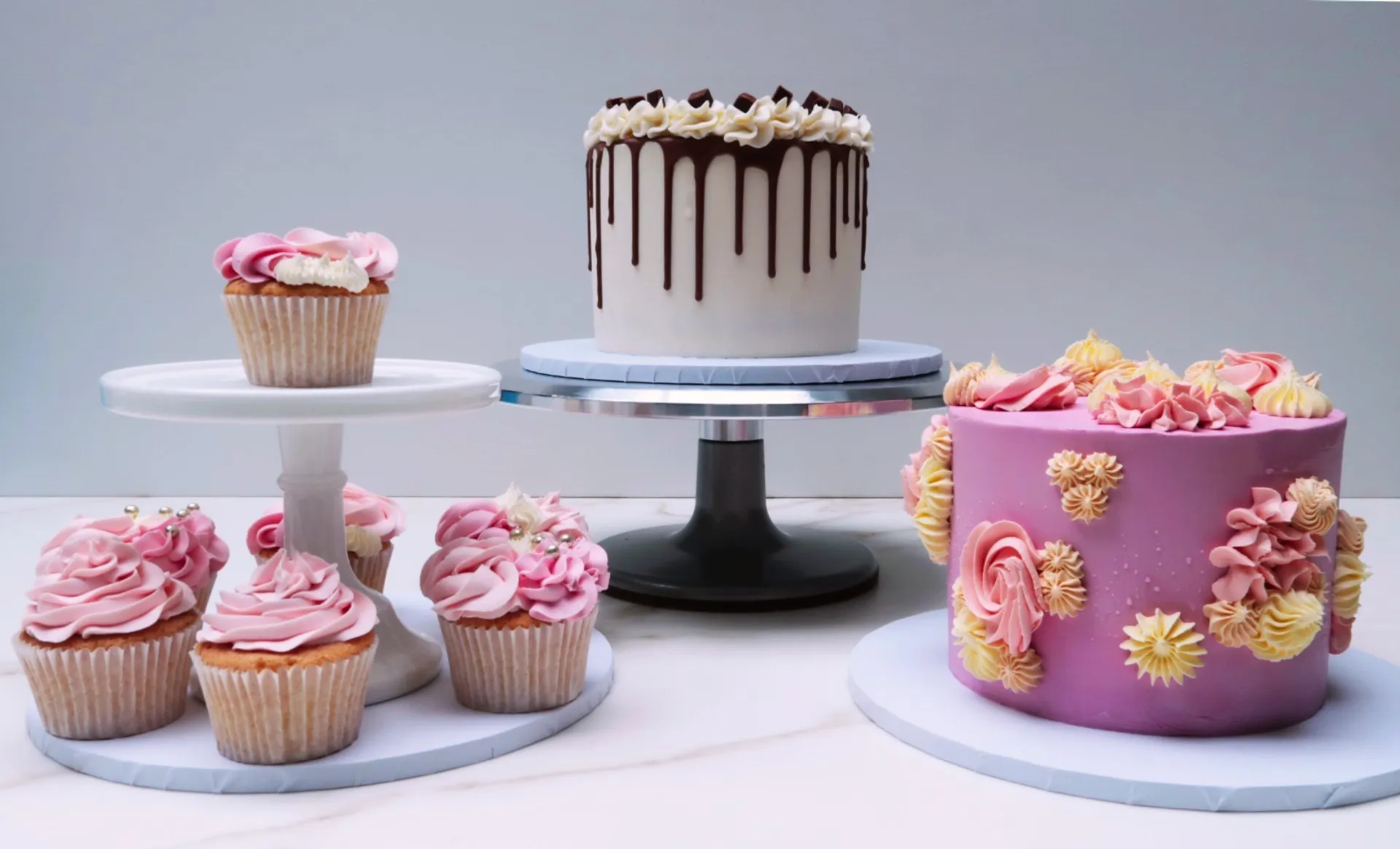 Selection of cakes