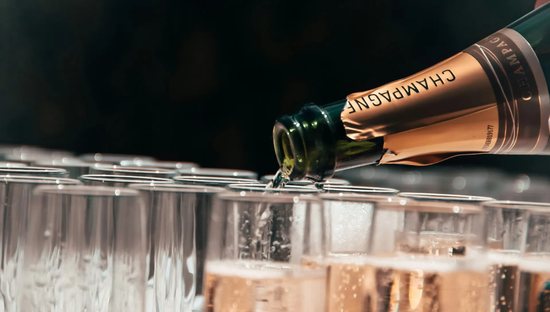 Champagne glasses background