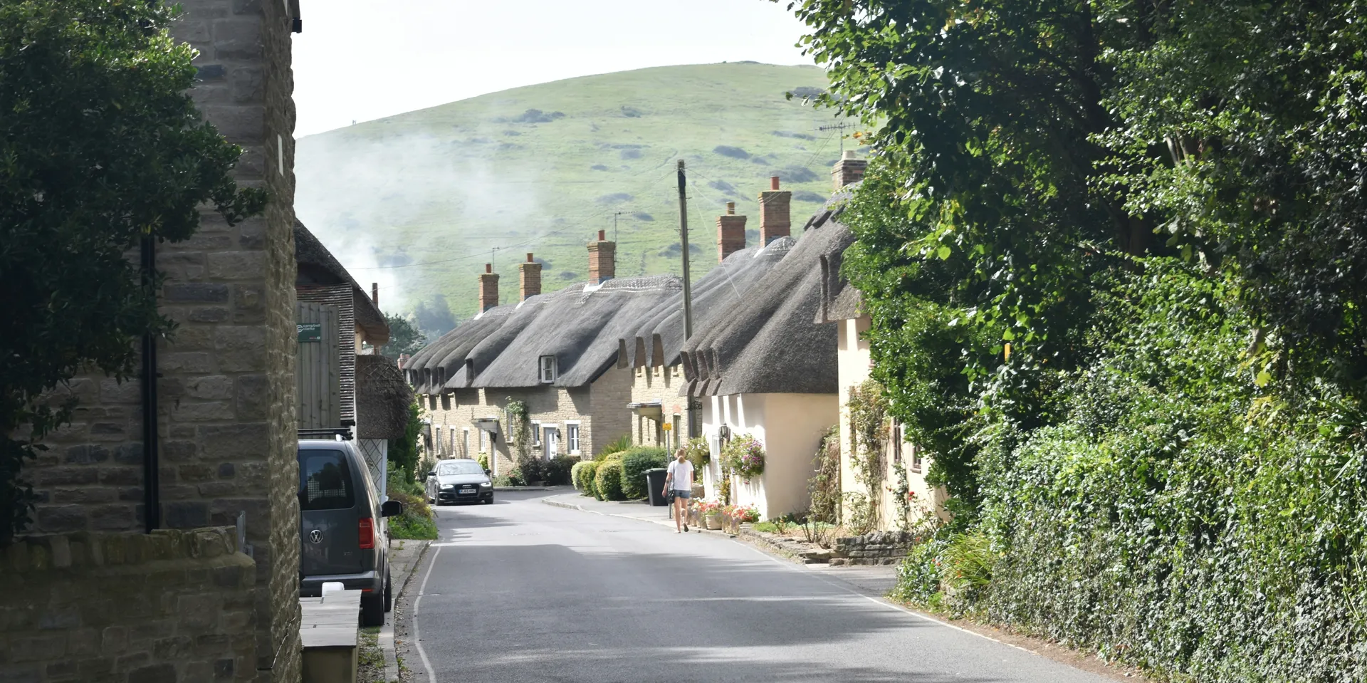 Village road background