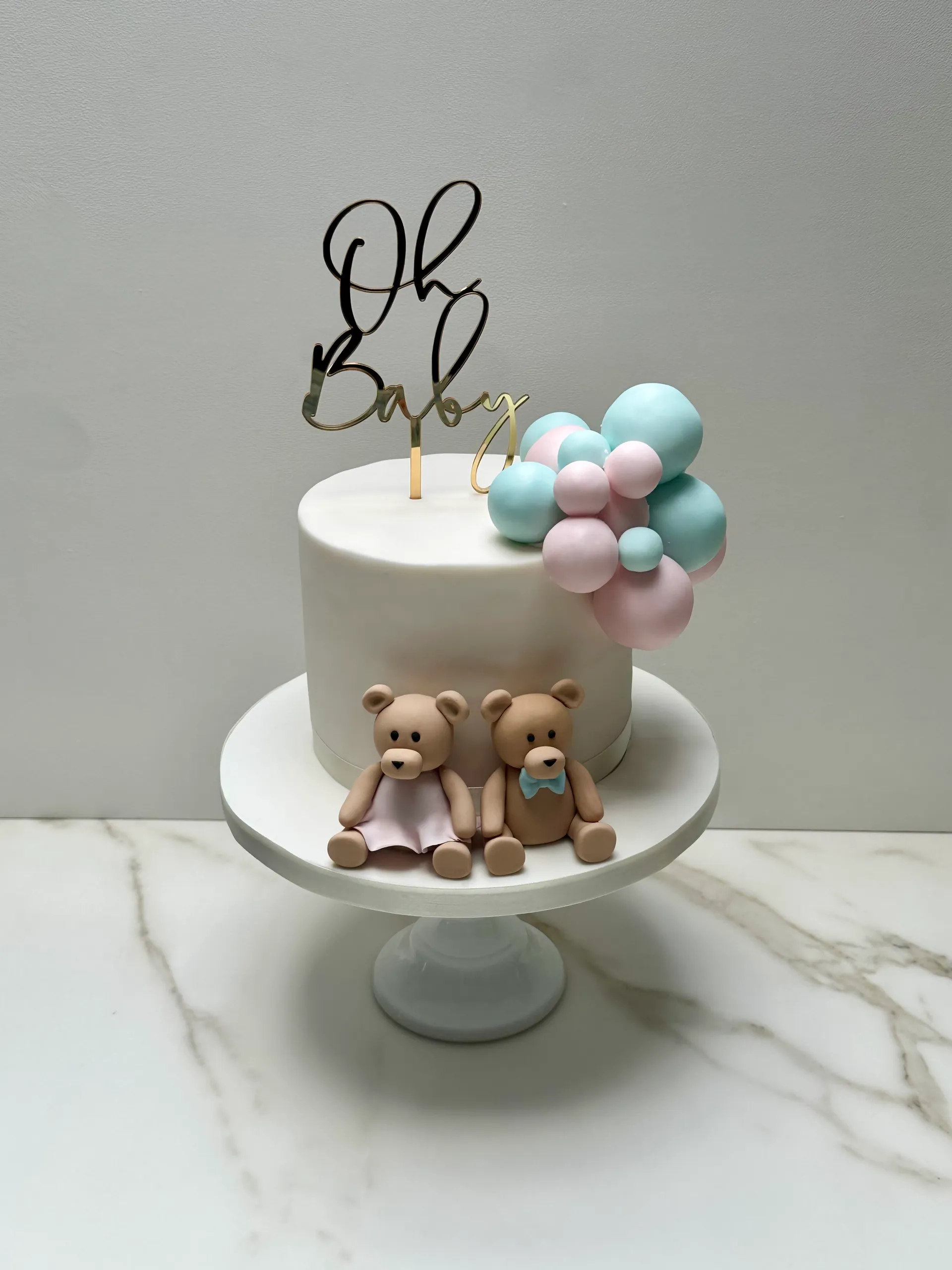Gender reveal celebration cake