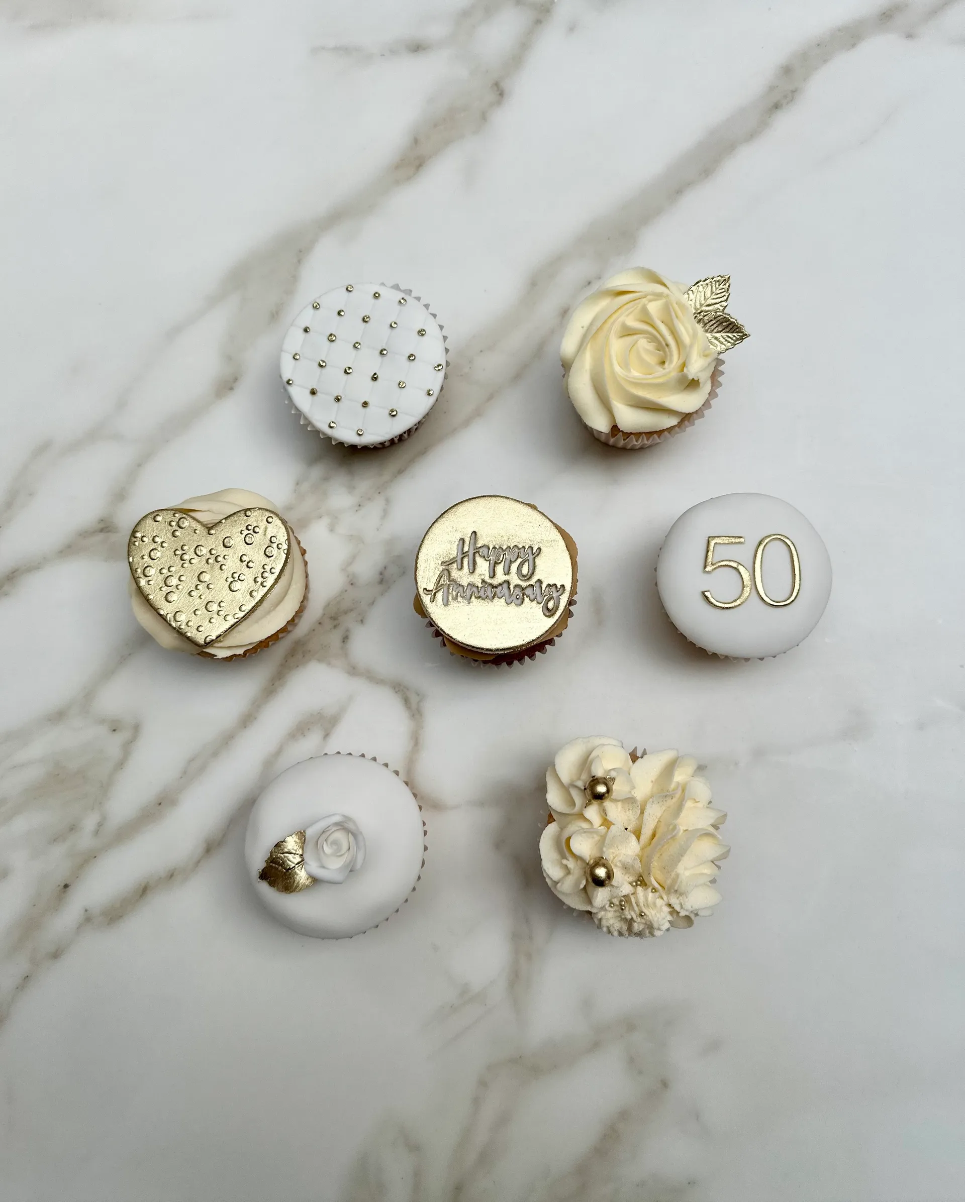 Anniversary cupcakes