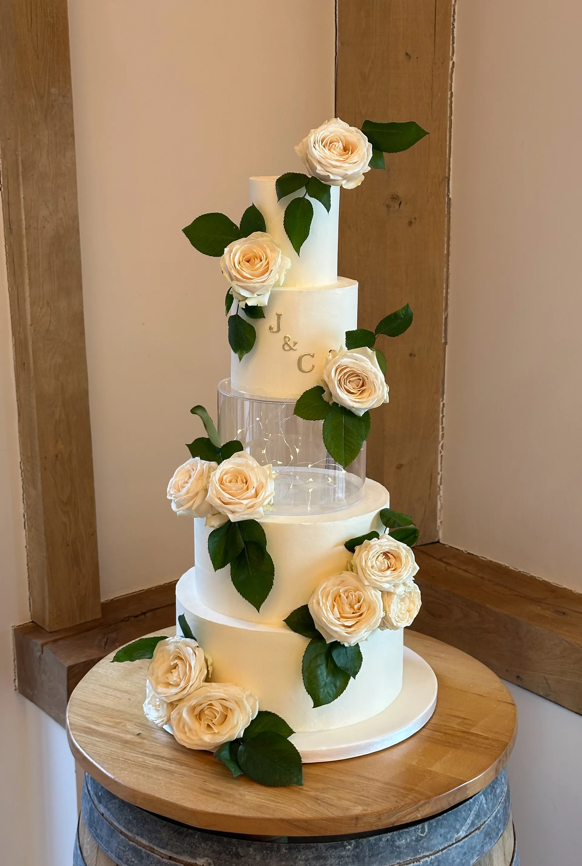 Wedding cake at The Post Barn