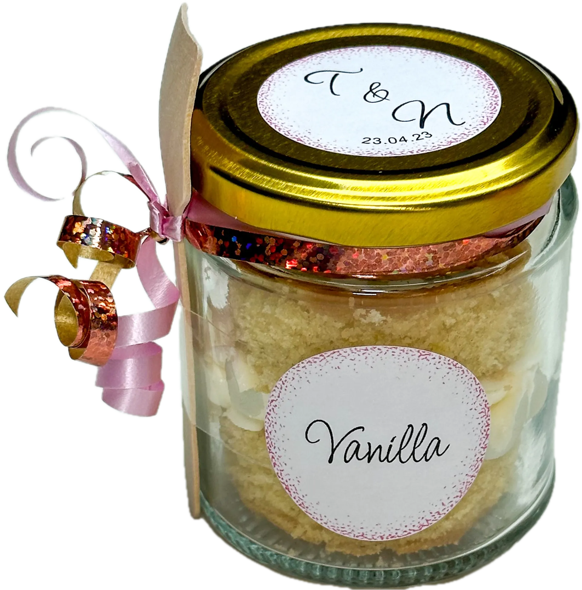 Cake jar wedding favour
