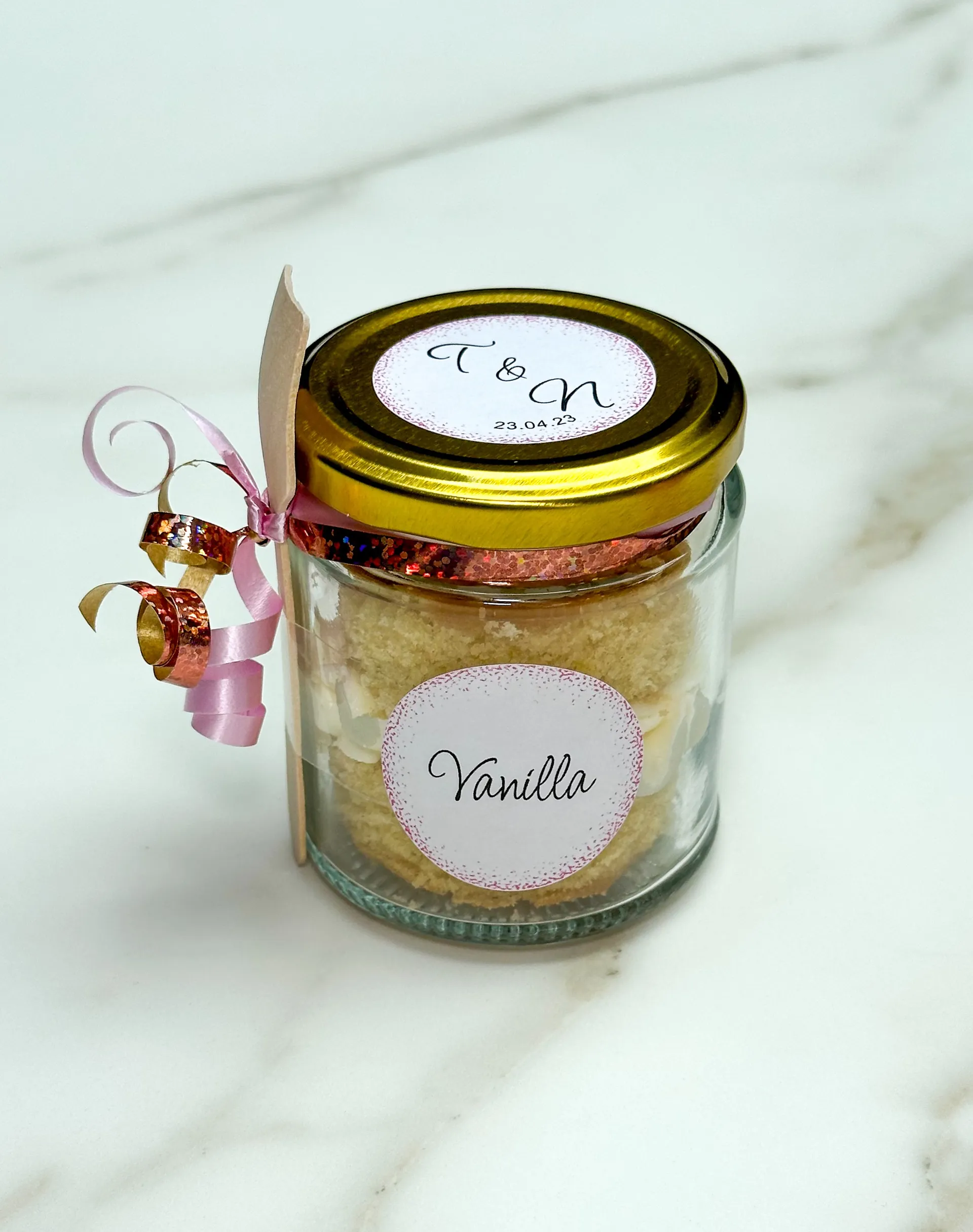 Cake Jar wedding favour